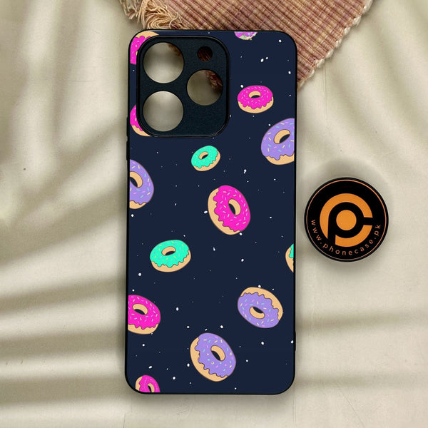 Realme Note 70 - Colorful Donuts - Premium Metal Printed Soft Bumper Shock Proof Case