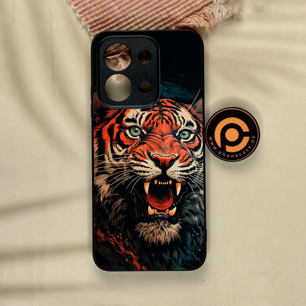Xiaomi Redmi 15C - Tiger 2.0 Design 3 - Premium Metal Printed Soft Bumper Shock Proof Case