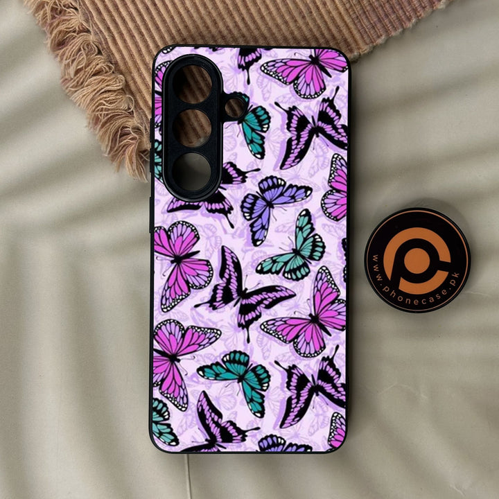 Samsung Galaxy S26 - Butterflies Design 10 - Premium Metal Printed Soft Bumper Shock Proof Case