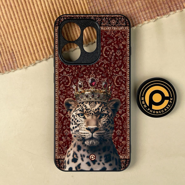 Oppo Reno 16 - Leopard - Premium Metal Printed Soft Bumper Shock Proof Case