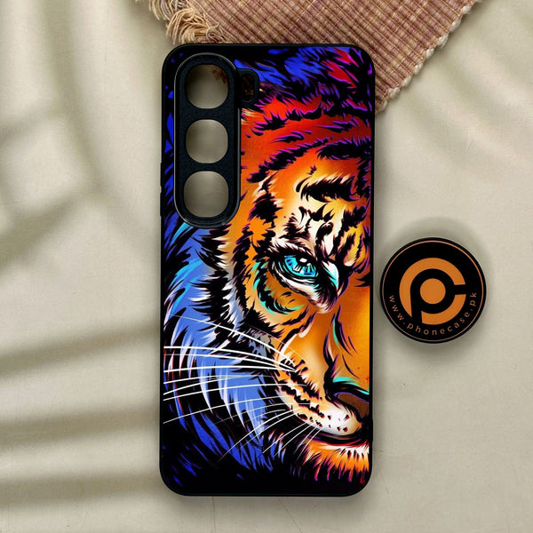 Vivo Y21d - Tiger Art - Premium Metal Printed Soft Bumper Shock Proof Case
