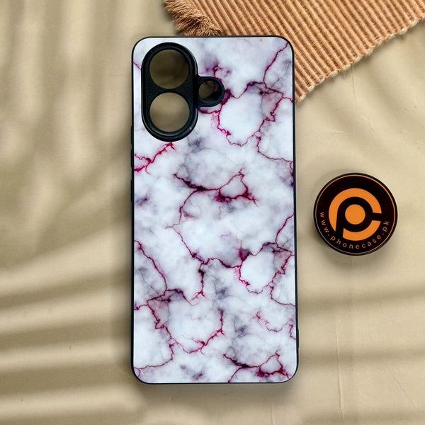 Vivo V60 Lite  - White Design 1 - Premium Metal Printed Soft Bumper Shock Proof Case