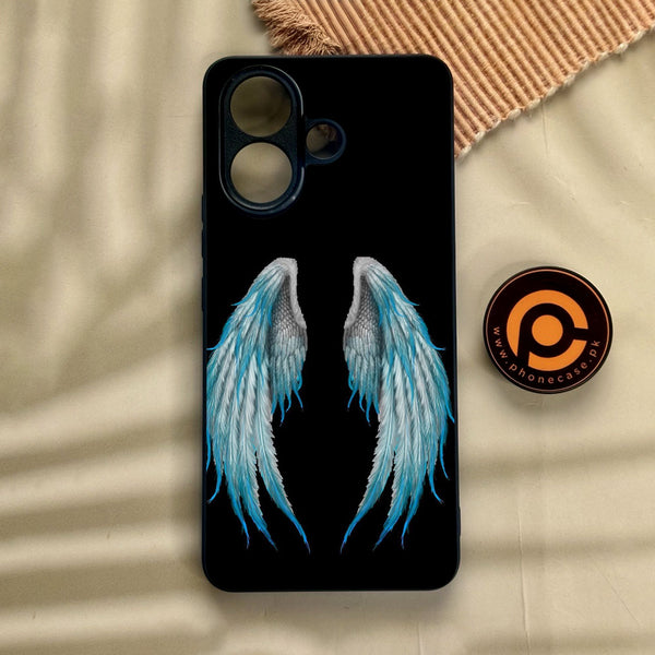 Vivo V60 Lite  - Angel Wings Design 4 - Premium Metal Printed Soft Bumper Shock Proof Case