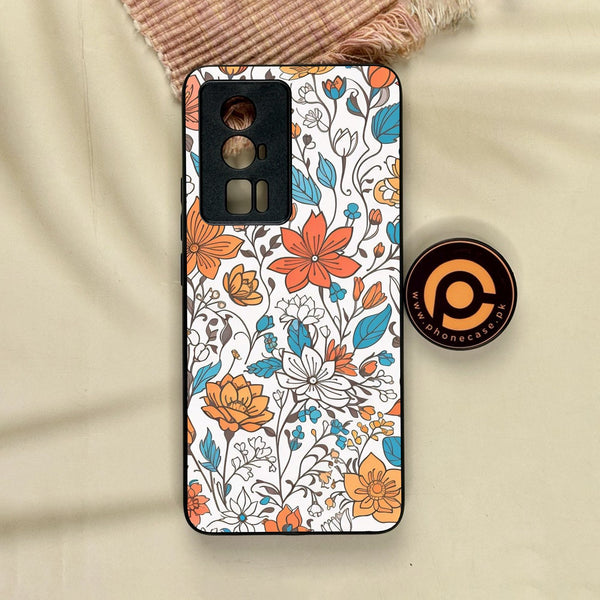 Xiaomi Redmi K60 Pro - Floral Series Design 9 - Premium Metal Printed Soft Bumper Shock Proof Case