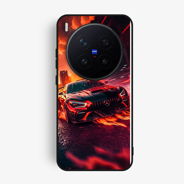Vivo X300 Pro - Racing Design 3 - Premium Metal Printed Soft Bumper Shock Proof Case