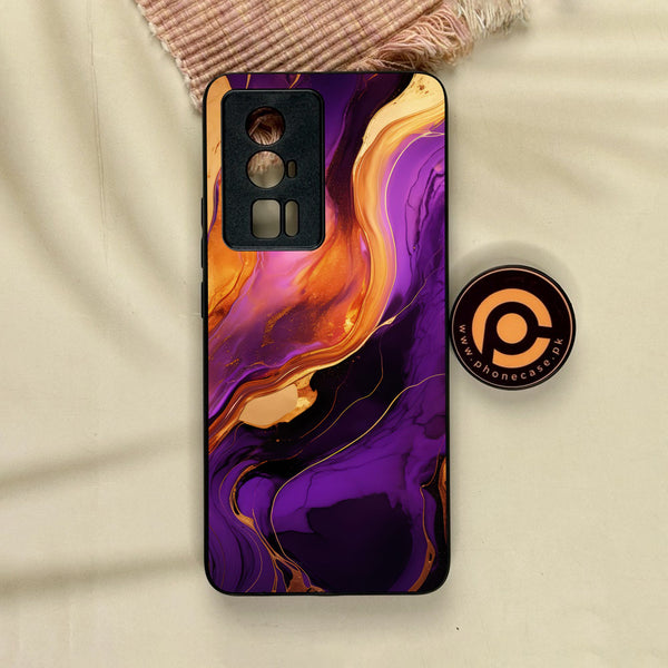 Xiaomi Redmi K60 Pro - Liquid Design 5 - Premium Metal Printed Soft Bumper Shock Proof Case