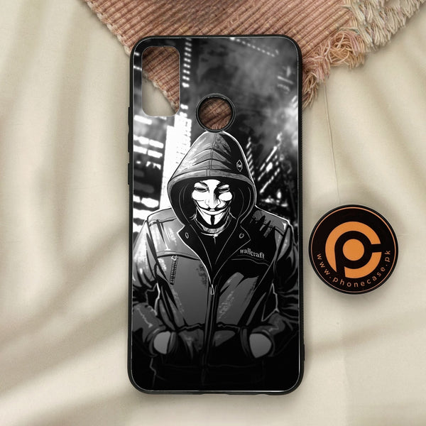 Honor 9X Lite - Anonymous 2.0 Design 1 - Premium Metal Printed Soft Bumper Shock Proof Case