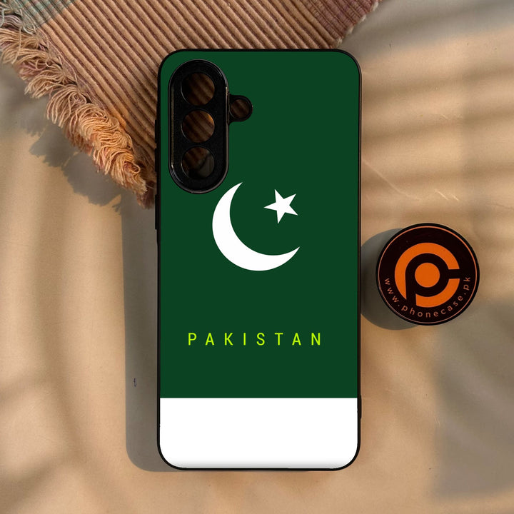 Samsung Galaxy A57 5G - Pakistani Flag Design 5 - Premium Metal Printed Soft Bumper Shock Proof Case