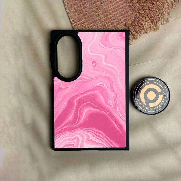Samsung Galaxy Z Fold 8 - Pink Design 3 - Premium Metal Printed Soft Bumper Shock Proof Case