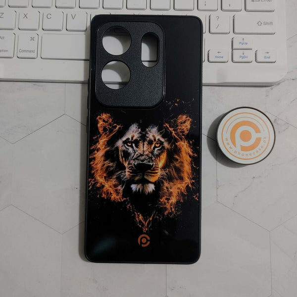 Infinix Zero 30 4G - Tiger 2.0 Design 7   - Premium Printed Glass soft Bumper Shock Proof Case  CS-24236