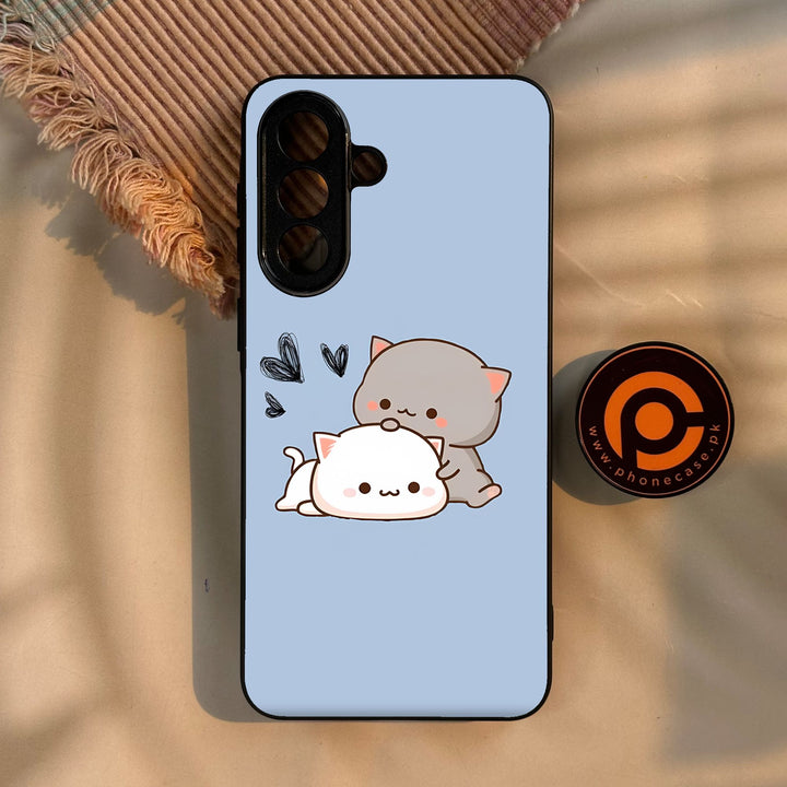 Samsung Galaxy A57 5G - Cute Bubu Dudu Design 3 - Premium Metal Printed Soft Bumper Shock Proof Case