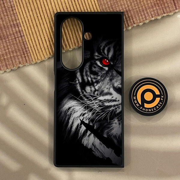 Samsung Galaxy Z Fold 8 - Tiger Design 7 - Premium Metal Printed Soft Bumper Shock Proof Case