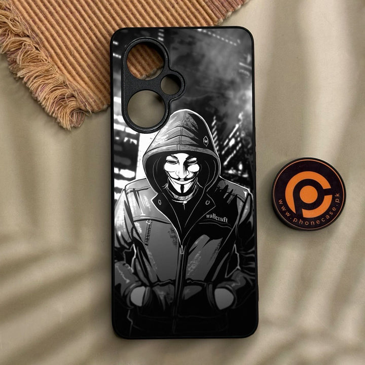 Oneplus Nord CE 3 Lite - Anonymous 2.0 Design 1 - Premium Metal Printed Soft Bumper Shock Proof Case