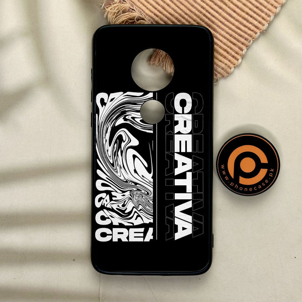 Motorola Moto G7 - Creative - Premium Metal Printed Soft Bumper Shock Proof Case