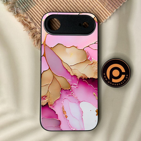 iPhone Air - Pink Marble 2.0 Design 4 - Premium Metal Printed Soft Bumper Shock Proof Case