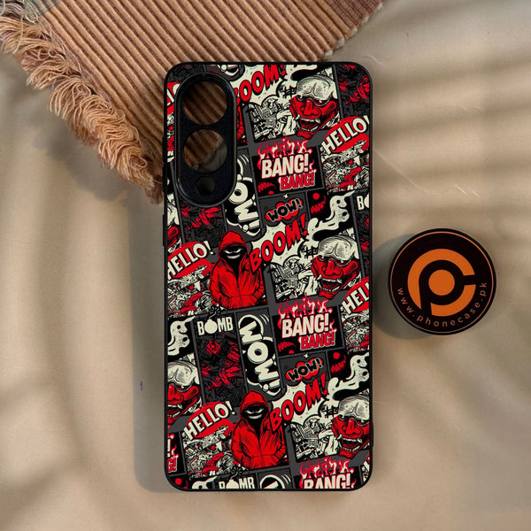 Galaxy S25 Edge - Boom Red - Premium Metal Printed Soft Bumper Shock Proof Case