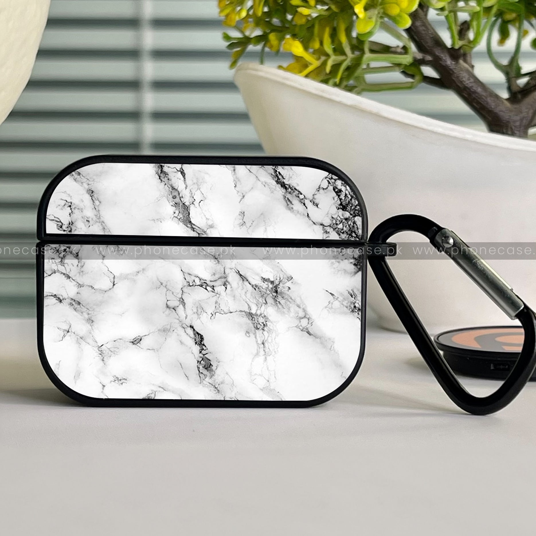 AirPods Pro Case - White Marble Series - Front Back Premium Print