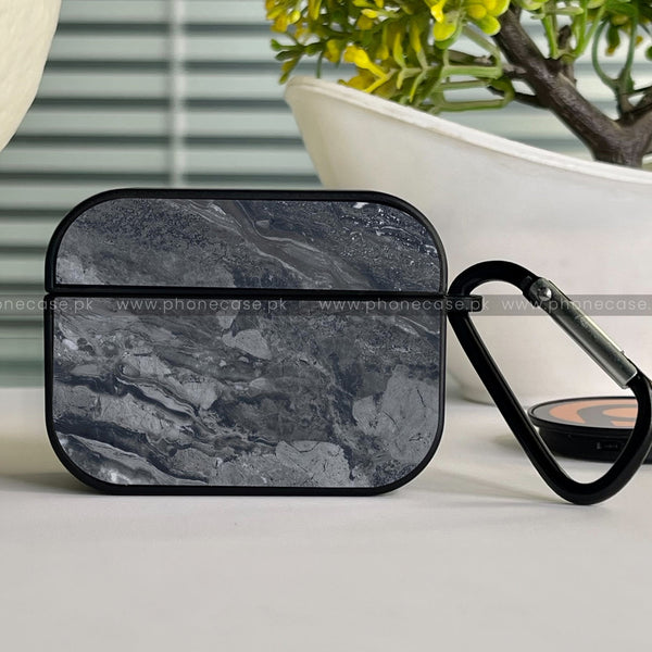 Apple Airpods 3 (3rd Generation) Case - Black Marble V 2.0 Series - Front Back Premium Print