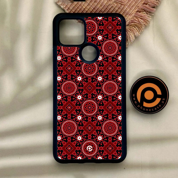 Google Pixel 4a 5G - Ajrak Design 6 - Premium Metal Printed Soft Bumper Shock Proof Case