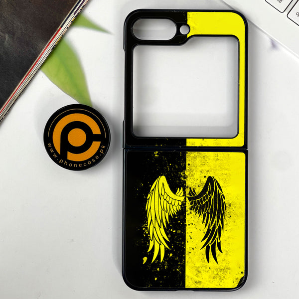 Galaxy Z Flip 6 - Angel Wings 2.0 Series - Premium Metal Printed soft Bumper shock Proof Case