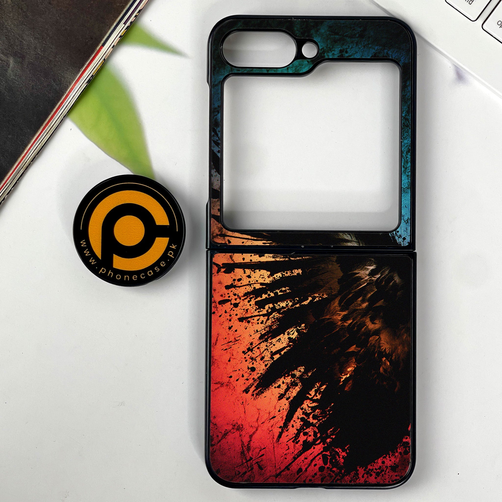 Galaxy Z Flip 7 - Angel Wings 2.0 Series - Premium Metal Printed soft Bumper shock Proof Case