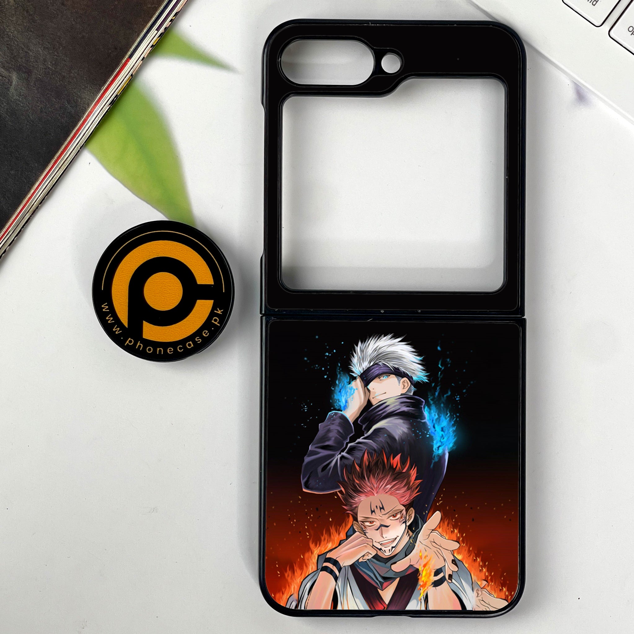 Galaxy Z Flip 6 - Anime 2.0 Series - Premium Printed Glass soft Bumper shock Proof Case