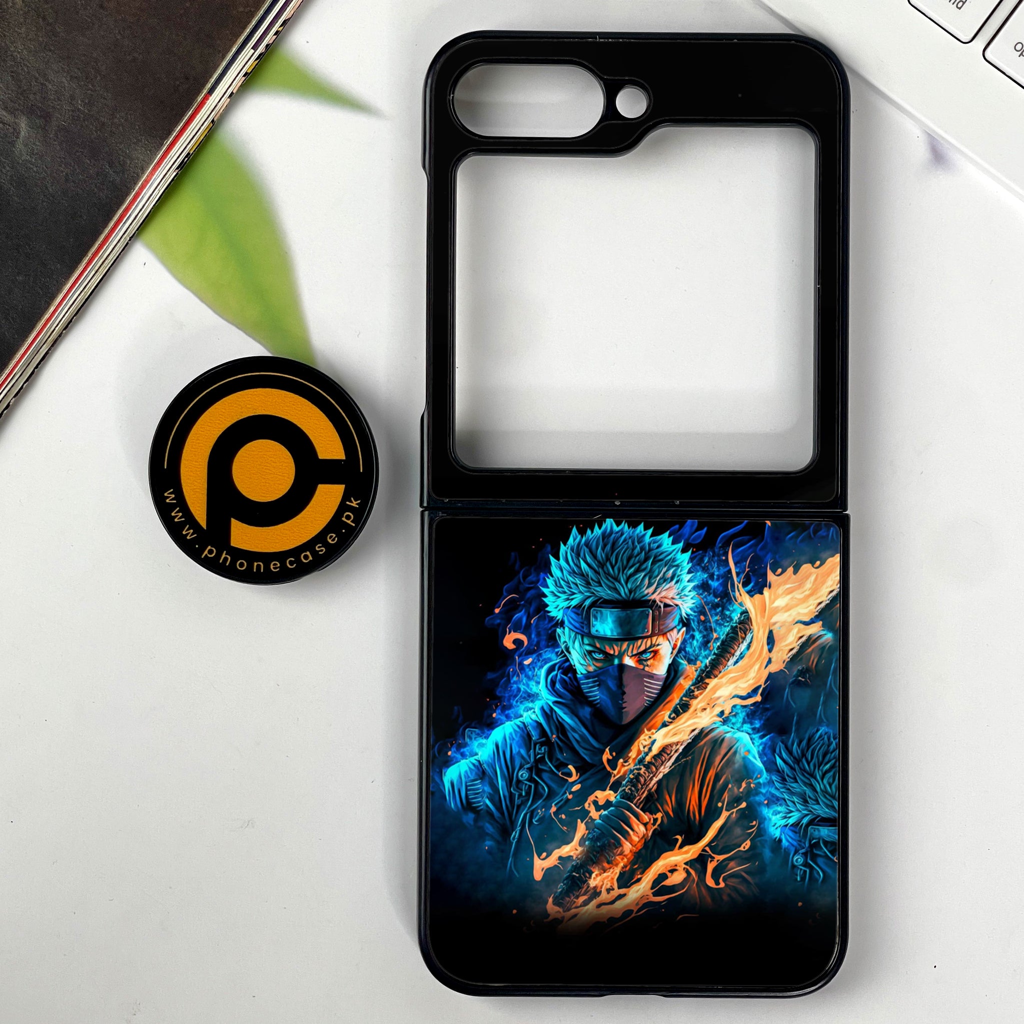 Galaxy Z Flip 6 - Anime 2.0 Series - Premium Printed Glass soft Bumper shock Proof Case