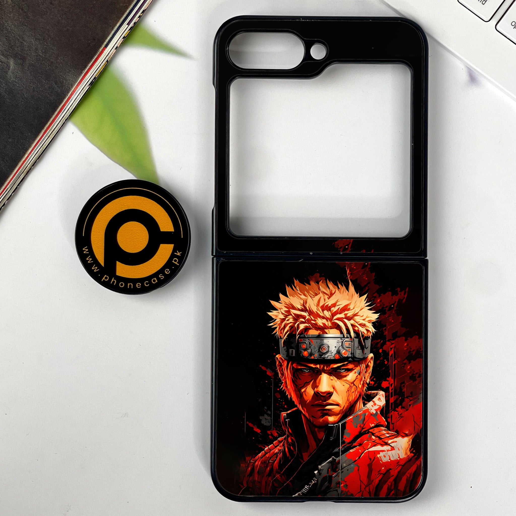 Galaxy Z Flip 6 - Anime 2.0 Series - Premium Printed Glass soft Bumper shock Proof Case