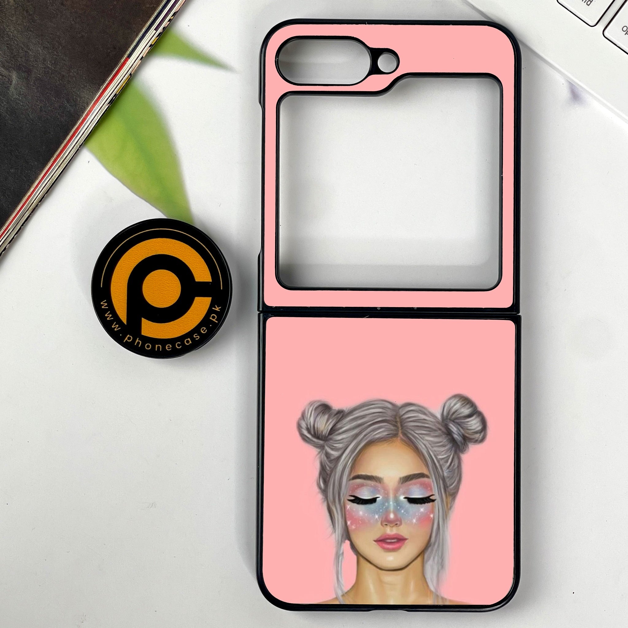 Galaxy Z Flip 7 - Anime Girls Series - Premium Metal Printed soft Bumper shock Proof Case