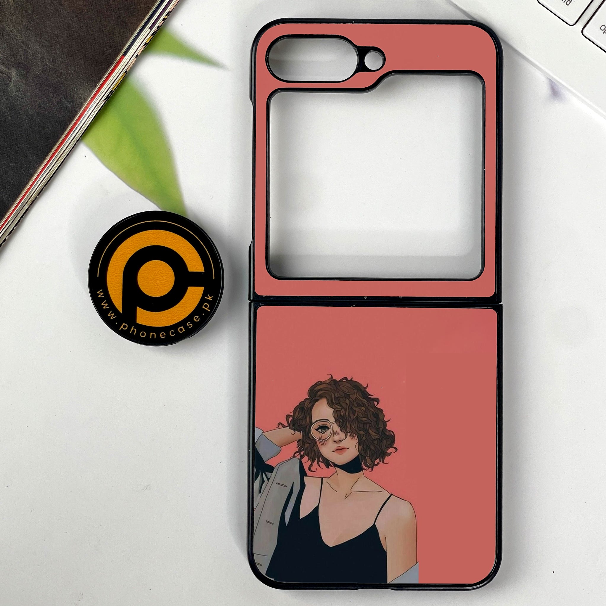 Galaxy Z Flip 7 - Anime Girls Series - Premium Metal Printed soft Bumper shock Proof Case