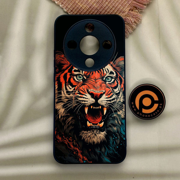 Honor x9d - Tiger 2.0 Design 3 - Premium Metal Printed Soft Bumper Shock Proof Case