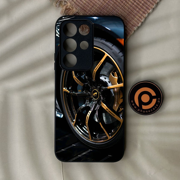 Realme C85 - Racing Car Red Blade Rim - Premium Metal Printed Soft Bumper Shock Proof Case