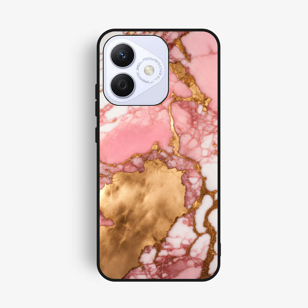 Honor X60i - Pink Marble 2.0 Design 7 - Premium Metal Printed Soft Bumper Shock Proof Case