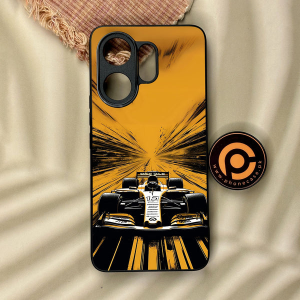 Vivo V60 - Formula 1 Design 4 - Premium Metal Printed Soft Bumper Shock Proof Case