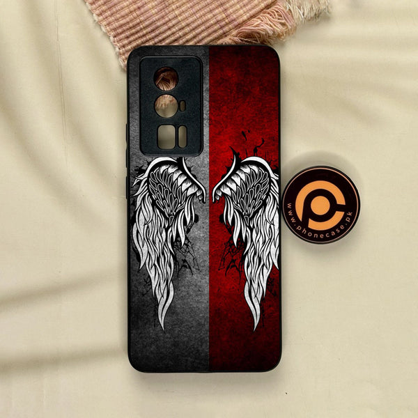 Xiaomi Redmi K60 Pro - Angel Wings Design 2 - Premium Metal Printed Soft Bumper Shock Proof Case