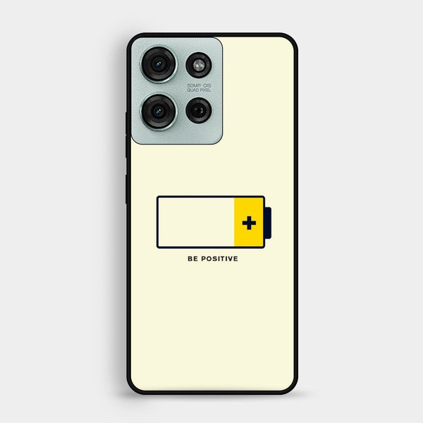 Motorola Moto G75 - Be Positive Design - Premium Metal Printed Soft Bumper Shock Proof Case