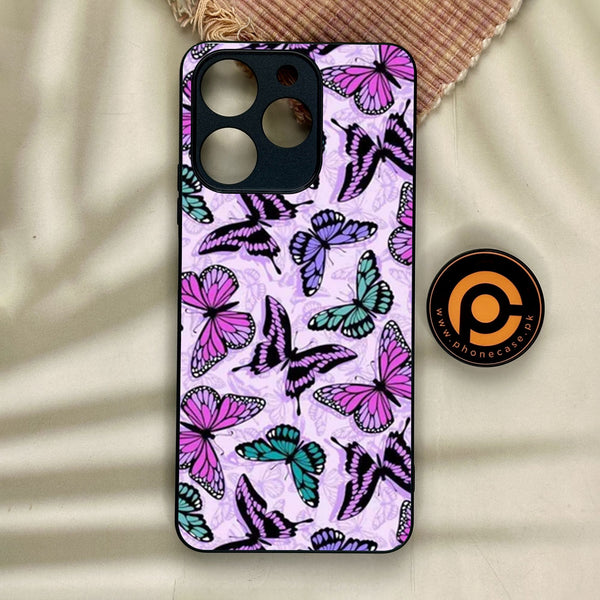 Realme Note 70 - Butterflies Design 10 - Premium Metal Printed Soft Bumper Shock Proof Case