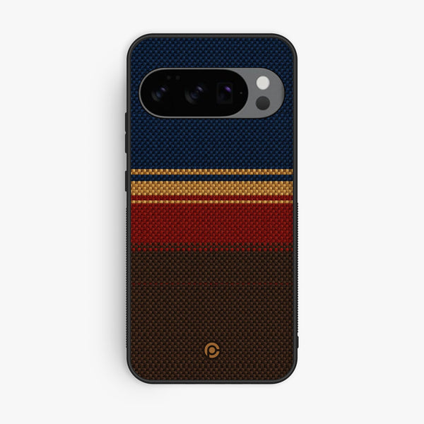 Google Pixel 9 Pro XL - Classic Weave Design 1 - Premium Metal Printed Soft Bumper Shock Proof Case