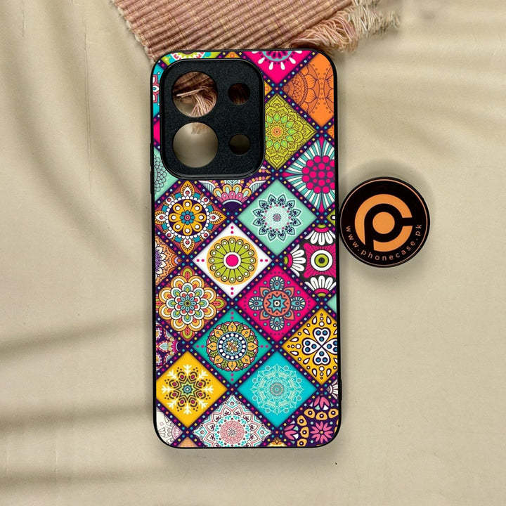 Xiaomi Redmi 15C - Mandala Art Design - Premium Metal Printed Soft Bumper Shock Proof Case