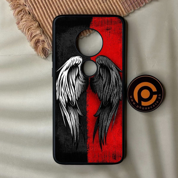 Motorola Moto G7 Plus - Angel 2.0 Design 10 - Premium Metal Printed Soft Bumper Shock Proof Case