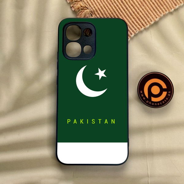 Oppo A6 Pro - Pakistani Flag Design 5 - Premium Metal Printed Soft Bumper Shock Proof Case