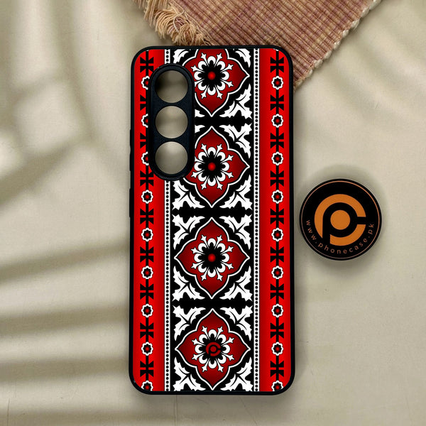 Itel S25 - Ajrak Design 1 - Premium Metal Printed Soft Bumper Shock Proof Case