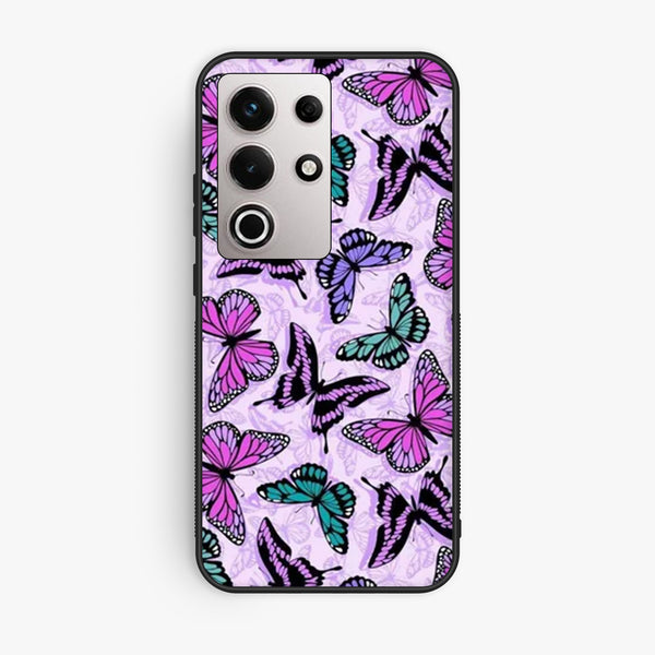 Itel S25 Ultra - Butterflies Design 10 - Premium Metal Printed Soft Bumper Shock Proof Case