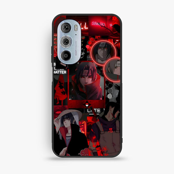 Motorola Edge 30 Pro - Itachi Aesthetic - Premium Metal Printed Soft Bumper Shock Proof Case