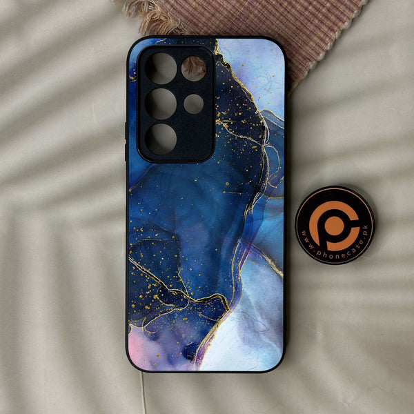 Realme C85 - Blue Marble Design 7 - Premium Metal Printed Soft Bumper Shock Proof Case