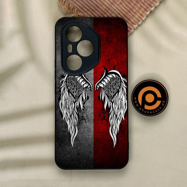 Honor 400 Pro - Angel Wings Design 2 - Premium Metal Printed Soft Bumper Shock Proof Case