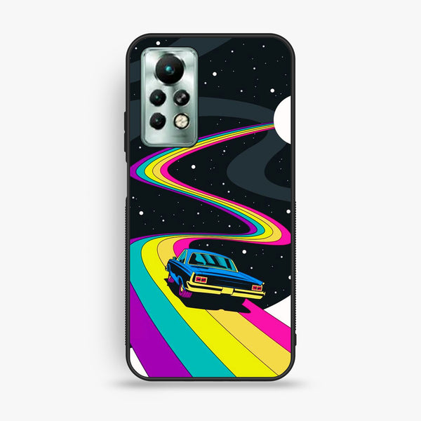 Infinix Note 11 Pro - Drive To The Moon - Premium Metal Printed Soft Bumper Shock Proof Case