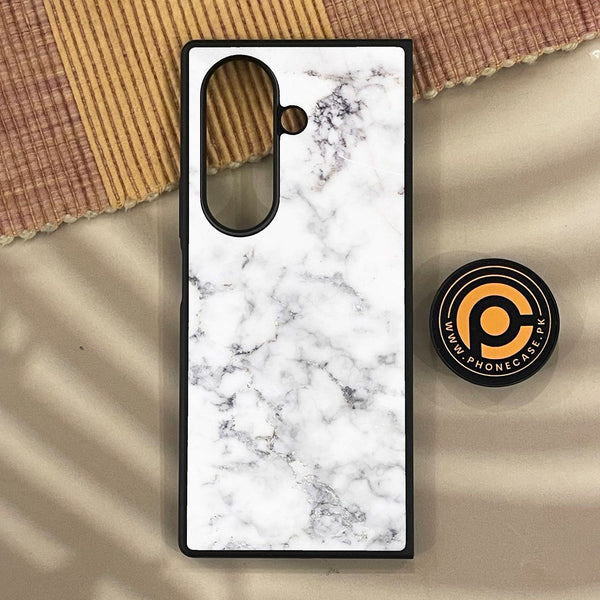 Samsung Galaxy Z Fold 8 - White Design 10 - Premium Metal Printed Soft Bumper Shock Proof Case