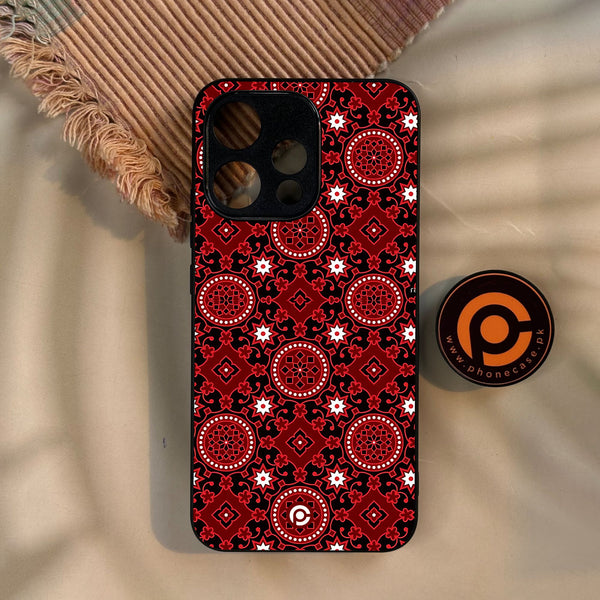 Oppo Reno 15 5G - Ajrak Design 6 - Premium Metal Printed Soft Bumper Shock Proof Case