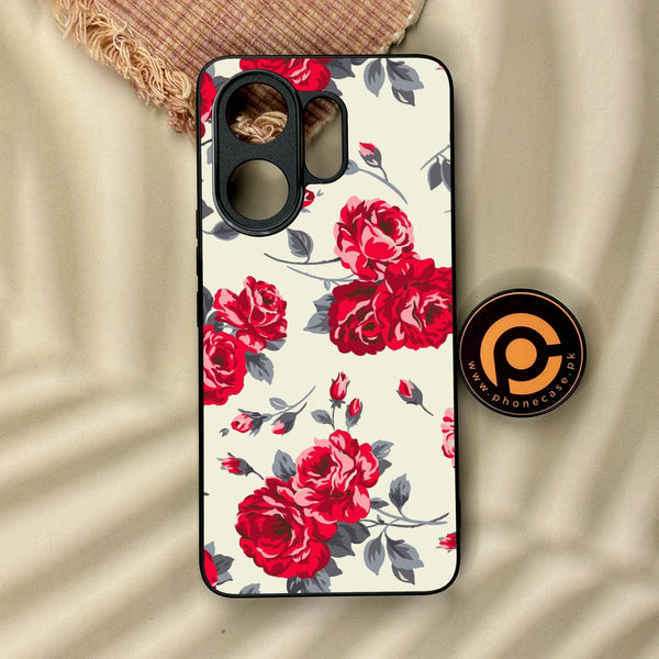 Vivo V60 - Floral Series Design 8 - Premium Metal Printed Soft Bumper Shock Proof Case